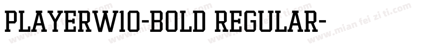 PlayerW10-Bold Regular字体转换